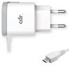 Compatibile Adattatore Caricatore da rete con 1 cavo micro USB fisso + 1 porta USB. Colore white. Carica 1 tablet o 2 telefoni (uscita max 2.1A) STC0036   