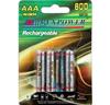 Compatibile batterie ministilo (AAA) ni-mh ricaricabili. confezione 4 pezzi da 800 mAh  AHR003
