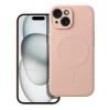  Compatibile Custodia Apple iPhone 15. LSMAG Soft Touch con magnete ricarica wireless, Colore pink. struttura multi-strato, in policarbonato flessibile, rivestite internamente in microfibra, ed esternamente in liquid silicone LSMAG2081P