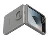 Samsung Custodia Galaxy Z Flip6 Silicone Case with Ring, in morbido silicone, Grigio, Anello sul retro per una migliore presa, EF-PF741TJEGWW